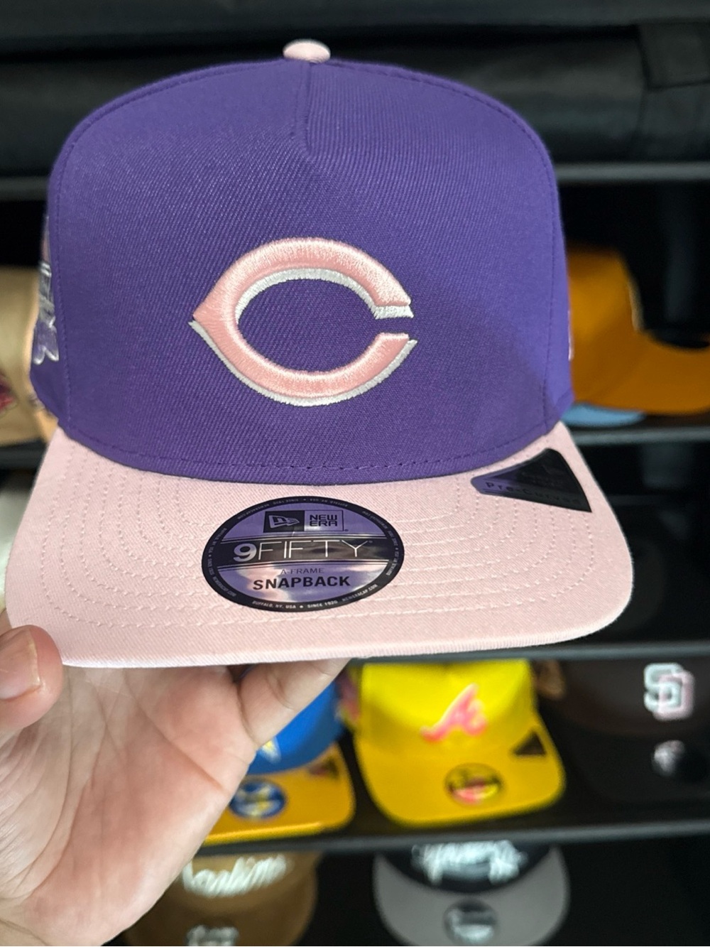 New Era Cincinnati Reds 9FIFTY A-Frame Snapback Purple Pink MLB Hat Cap